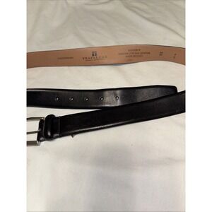 Trafalgar Cortina Men's Sz 38 / 95 Black Hand Made‎ Leather Dress Belt USA 1.25"
